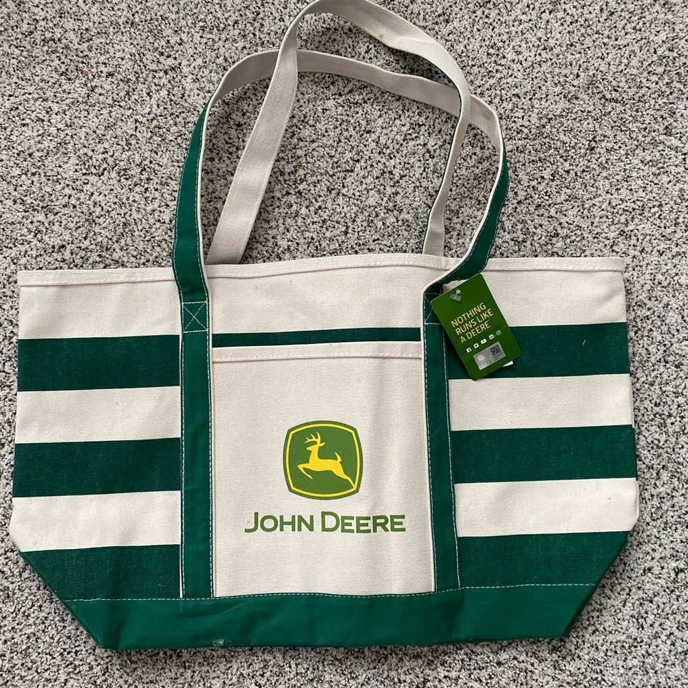 Extra Large John Deere Tote Bag. New w/tags but flawed.